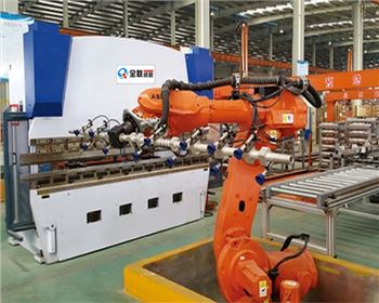 數控(kong)折彎機自動上(shang)下料機器人自(zi)動化生産線